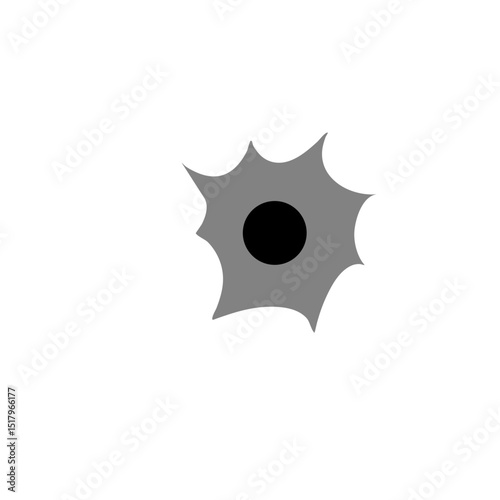Bullet hole hand drawn 