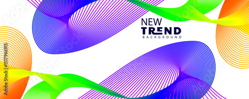 gradient color , wave line abstract background, Abstract Waving Line Particle Technology Background