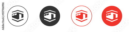 Kaaba icon for logo, vector sign symbol for design