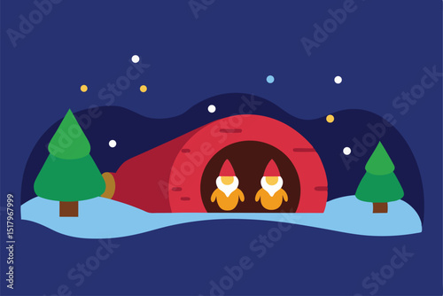 christmas house in the woods