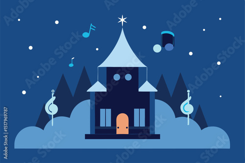 castle in the moonlight background