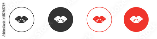 Lips icon for logo, vector sign symbol for design