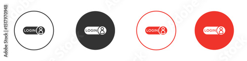 Login icon for logo, vector sign symbol for design