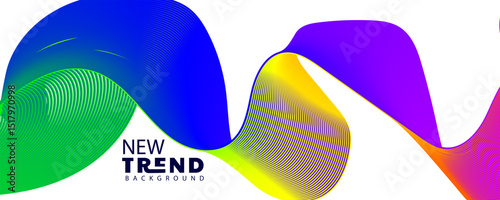 gradient color , wave line abstract background, Abstract Waving Line Particle Technology Background