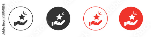 Loyalty program icon for logo, vector sign symbol for design
