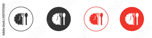 Lunch time icon for logo, vector sign symbol for design
