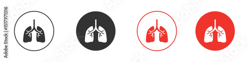 Lung icon for logo, vector sign symbol for design