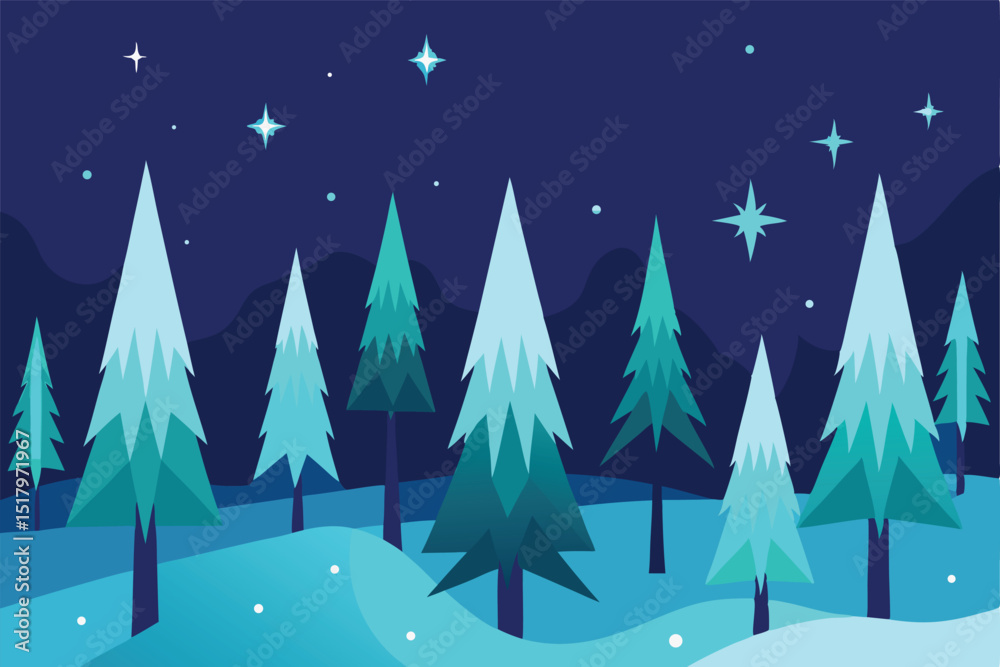 Obraz premium winter landscape with trees