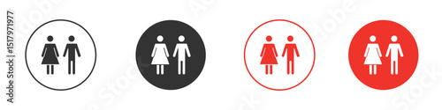 Man and woman icon for logo, vector sign symbol for design