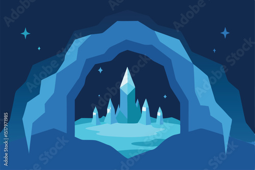 mountain landscape vector illustration