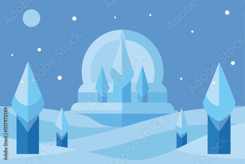vector illustration of a winter landscape