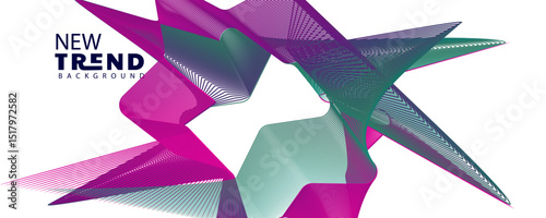 gradient color , wave line abstract background, Abstract Waving Line Particle Technology Background