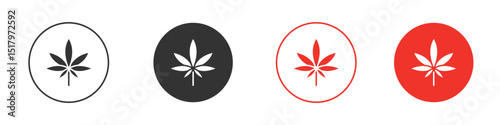 Marijuana icon for logo, vector sign symbol for design