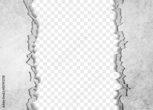 Grey white grunge broken concrete wall abstract background. Vector texture design