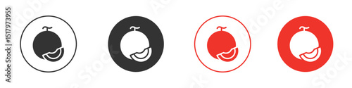 Melon icon for logo, vector sign symbol for design