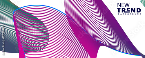 gradient color , wave line abstract background, Abstract Waving Line Particle Technology Background