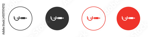 Micrometer icon for logo, vector sign symbol for design