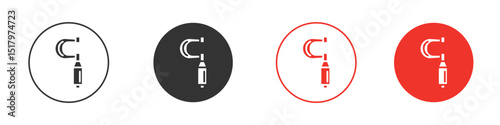 Micrometer icon for logo, vector sign symbol for design