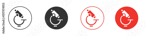 Microscope icon for logo, vector sign symbol for design