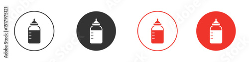 Milk bottle icon for logo, vector sign symbol for design