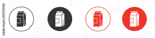 Milk carton icon for logo, vector sign symbol for design