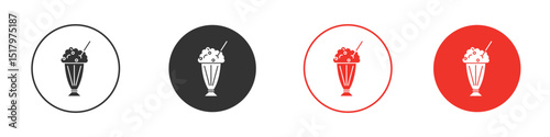 Milkshake icon for logo, vector sign symbol for design