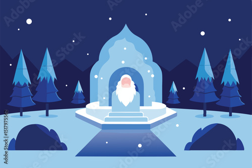 illustration of a winter landscape