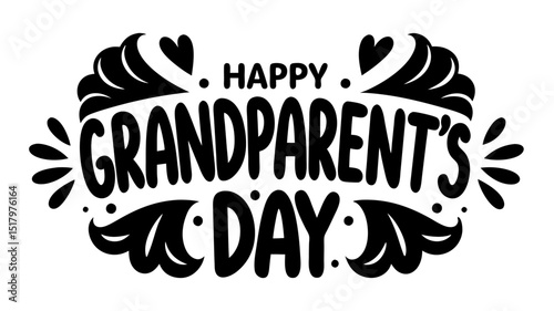 Happy Grandparent's Day calligraphy lettering