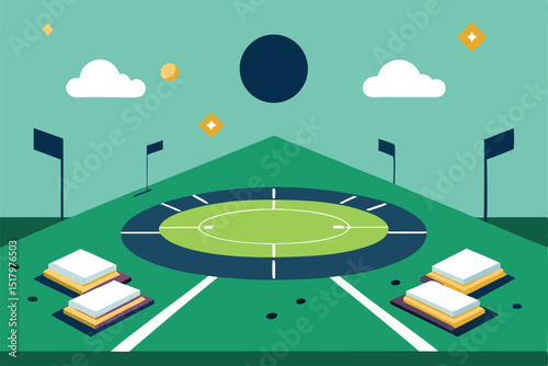 soccer field with a football field