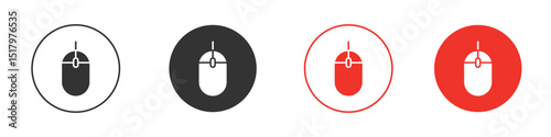 Mouse icon for logo, vector sign symbol for design