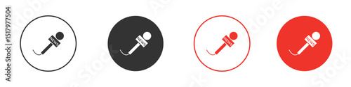 News microphone icon for logo, vector sign symbol for design