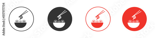 Noodles icon for logo, vector sign symbol for design