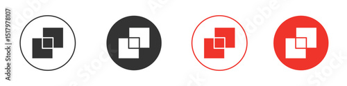 Object intersect icon for logo, vector sign symbol for design