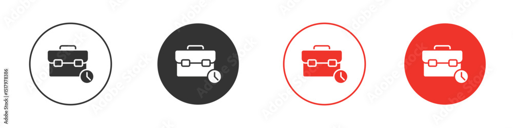 Office time icon for logo, vector sign symbol for design Office time icon for logo, vector sign symbol for design