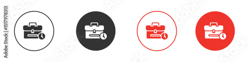 Office time icon for logo, vector sign symbol for design