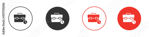 Office time icon for logo, vector sign symbol for design