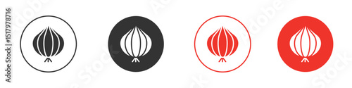 Onion icon for logo, vector sign symbol for design