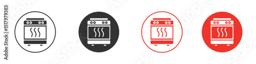 Oven icon for logo, vector sign symbol for design