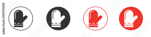 Oven mitt icon for logo, vector sign symbol for design