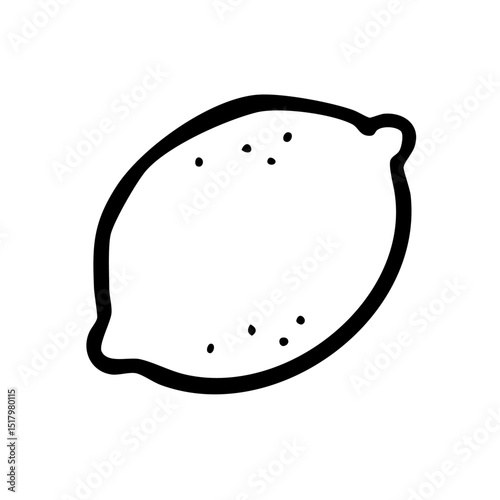 レモン　線画　手書き