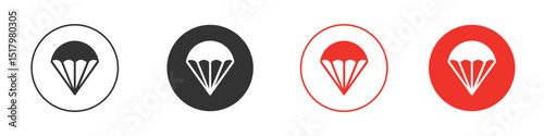 Parachute icon for logo, vector sign symbol for design