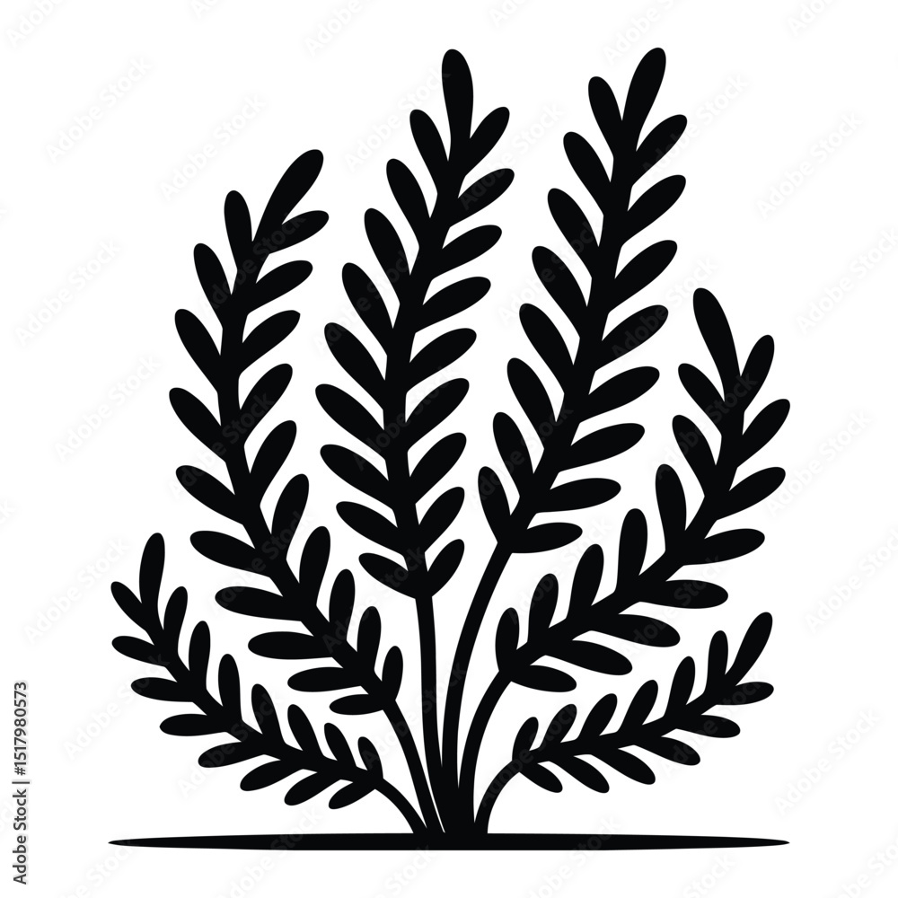 Fototapeta premium Dabberlocks Silhouette, Vector, Illustration, Icon, Logo, White Background.