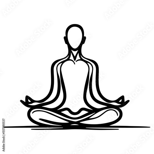 silhouette of a yoga, meditation
