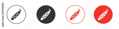 Peapod icon for logo, vector sign symbol for design