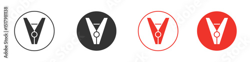Peg icon for logo, vector sign symbol for design