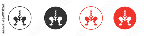 Pelvic area icon for logo, vector sign symbol for design