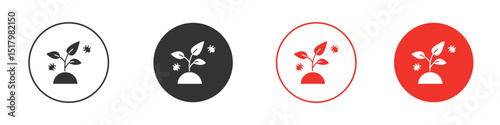 Pest plant icon for logo, vector sign symbol for design