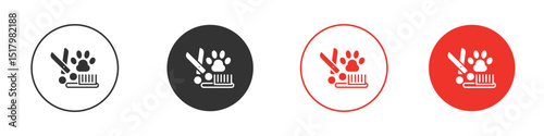 Pet grooming icon for logo, vector sign symbol for design