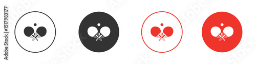 Ping pong icon for logo, vector sign symbol for design