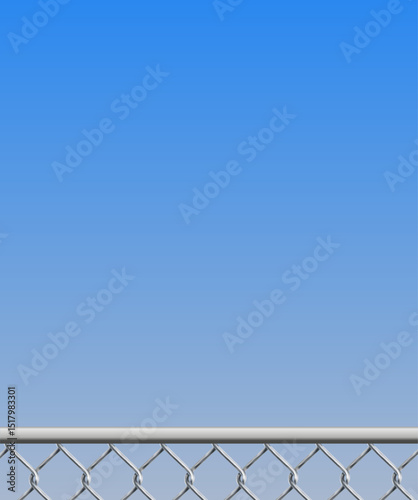 chain link fence wire mesh steel metal isolated on transparent background. Art design gate made. Prison barrier, secured property.